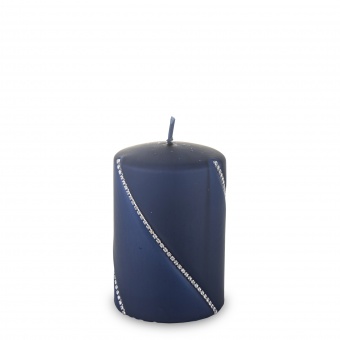 En Bolero свічка невеликий різдвяний циліндр, темно-синій