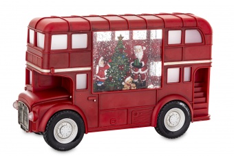 Dekoracja Świąteczny Autobus Z Pozytywką Led